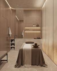One of the spa treatment rooms offering facials and massages creating a comprehensive sanctuary for rejuvenation and healing for both owners and guests.