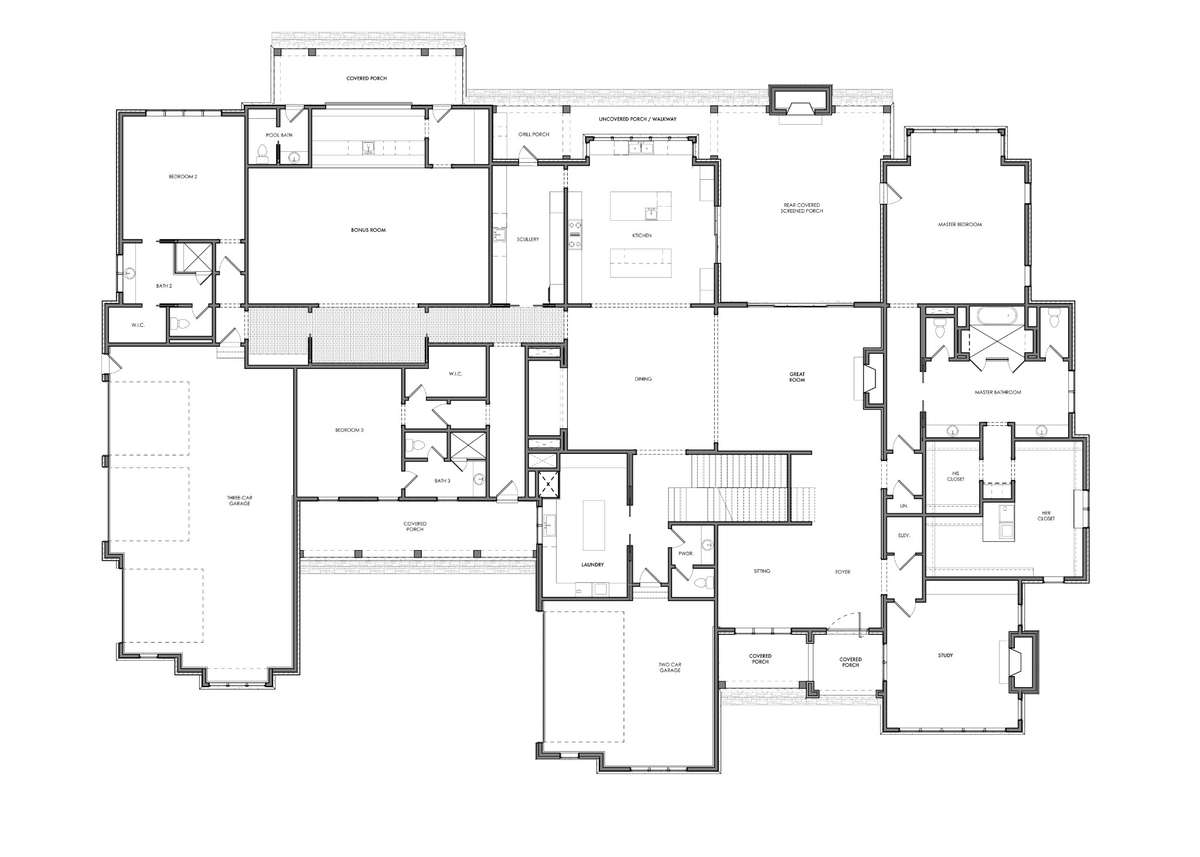 Main level floor plan