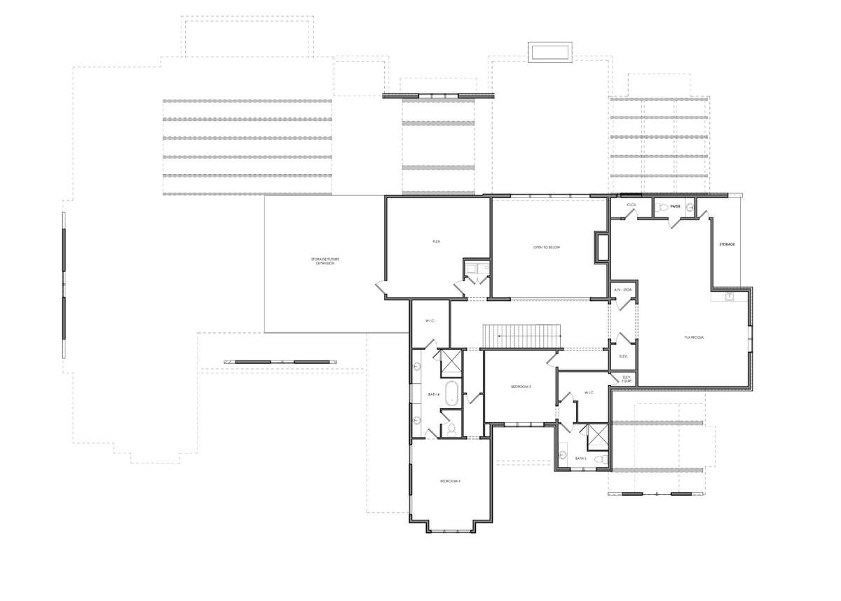Second level floor plan