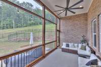 Fully screened in porch with oversized fan - perfect for morning coffee or evening wine!