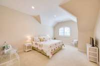 Each bedroom has its own architectural design, and full bath!