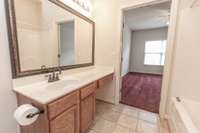 Nice space to get dressed. Looking into primary bedroom