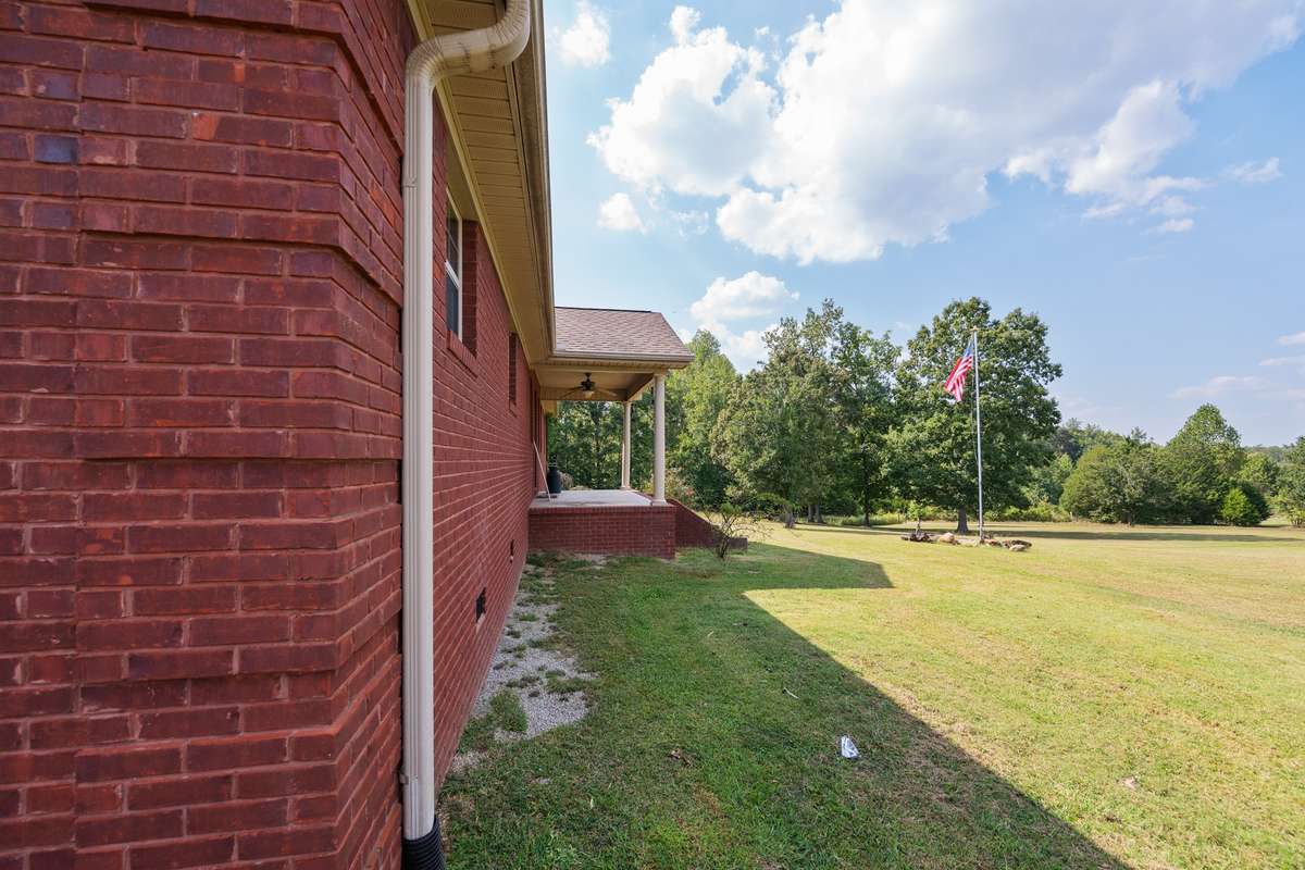 Brick work on corner of house