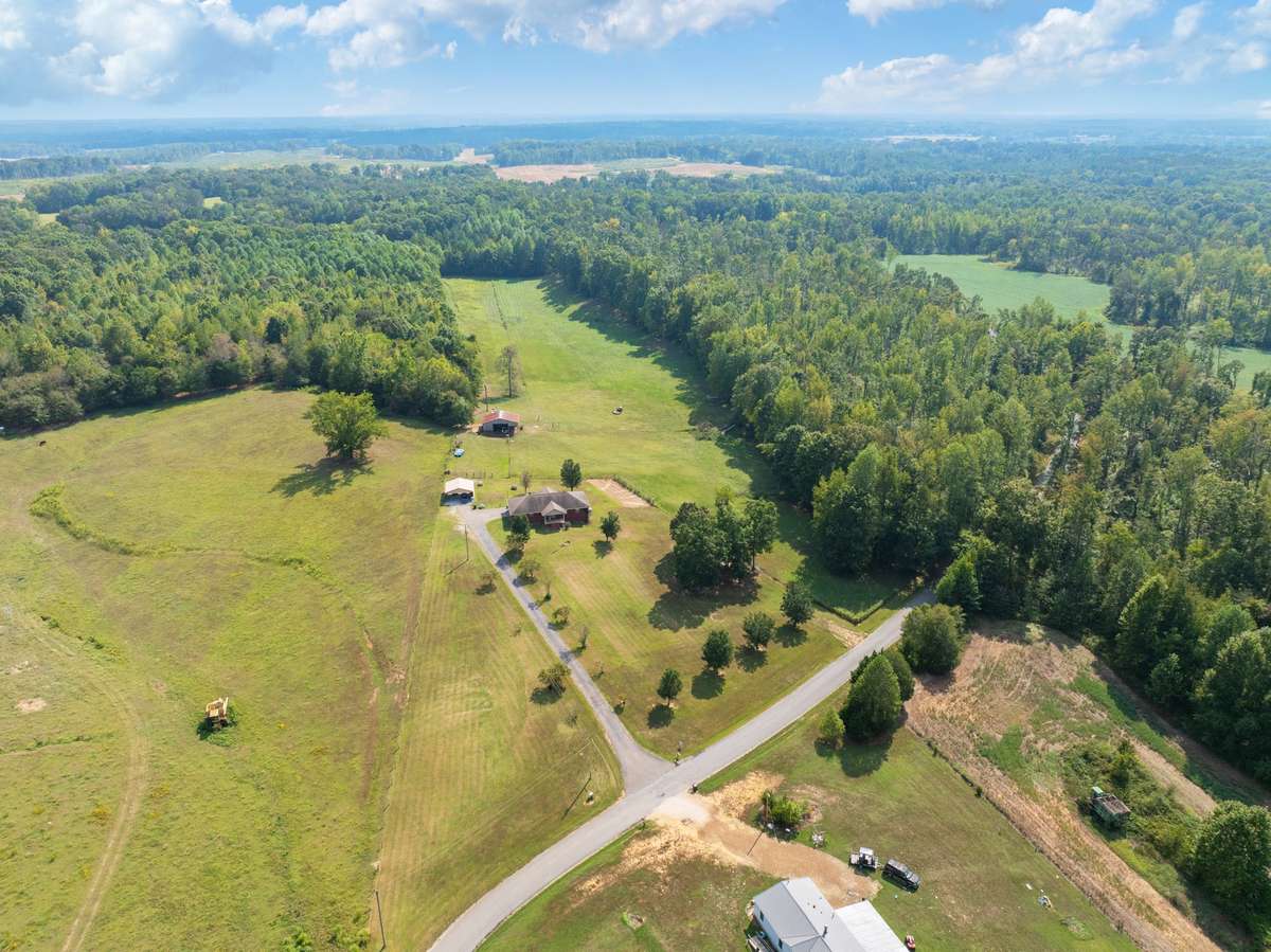 Aerial view of property 9.9 acres