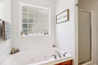 Whirlpool tub & separate shower