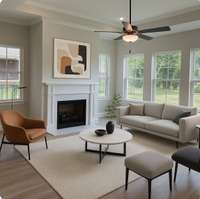 Great room Virtually Furnished.