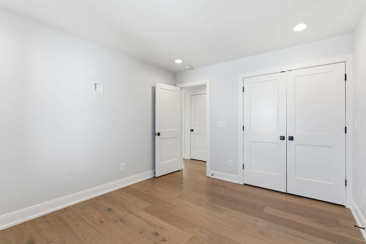 Double doors open to the closet.
