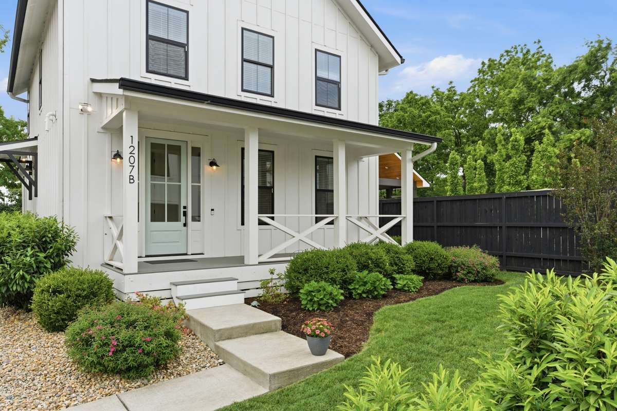 Fresh landscaping creates a welcoming entry!