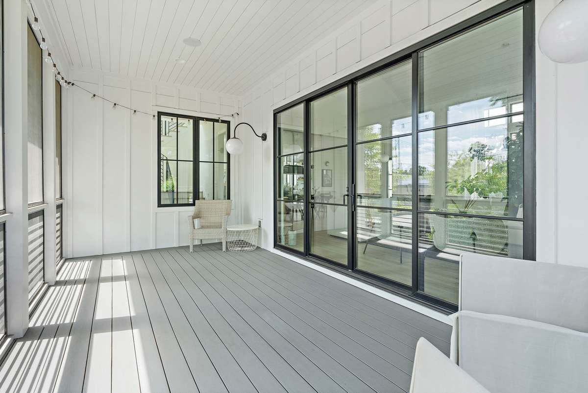 Room for dining al fresco and home workouts.