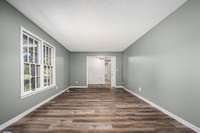 View from the living room looking towards the entry foyer.
