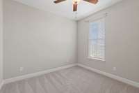 Secondary bedroom with large closet, recently had a queen sized bed in it!