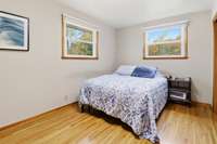 Bedroom #1. All three bedrooms have these gorgeous original hardwood floors!!