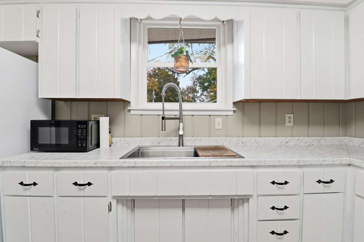 Beautiful stainless-steel sink with multi functions.