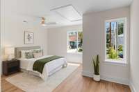 Virtual staging -Bedroom 2 interior 01