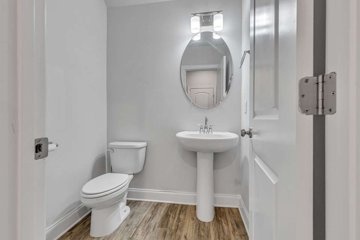 Guest bathroom right off of the mudroom.