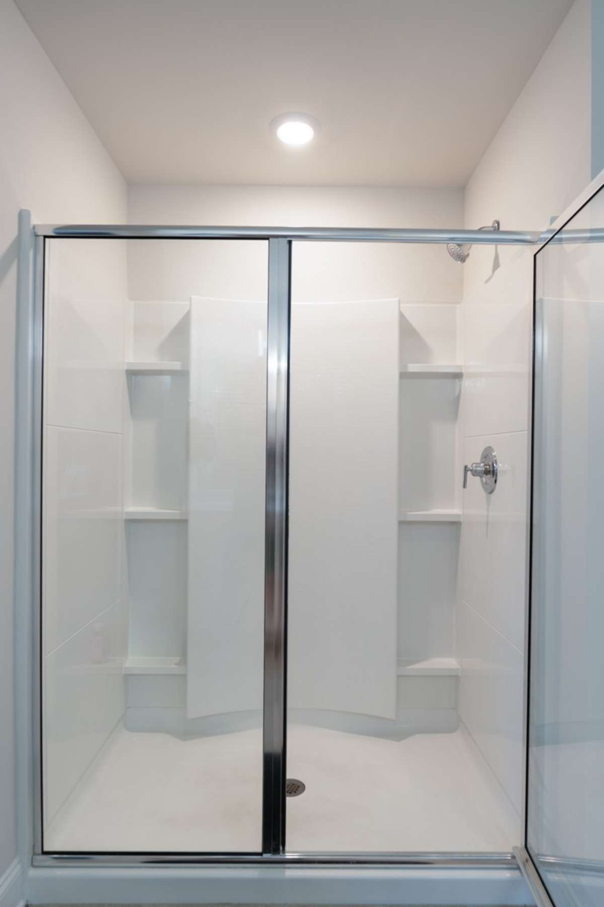 Large walk-in shower.