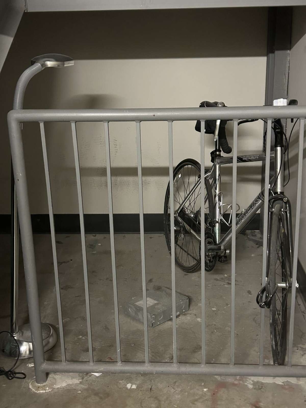 Both front and rear entrances have bike racks just inside the front door.