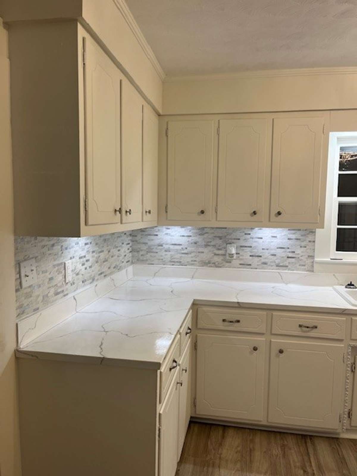 Farmhouse Kitchen.  Solid wood cabinets.