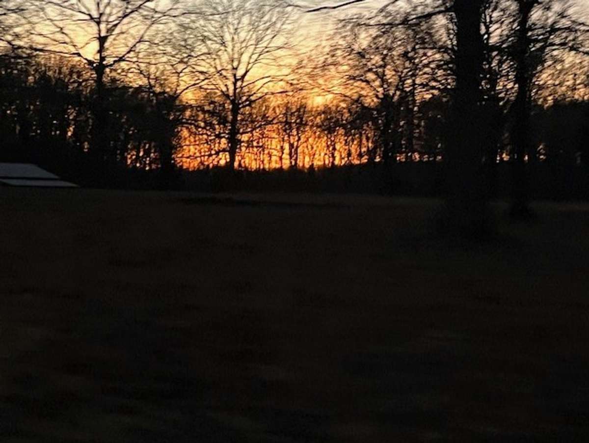 Gorgeous sunset view from the back yard.