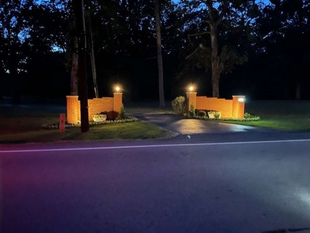 Solar lights welcome you home.