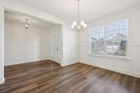 Dining room, looking back at the front door