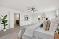 Virtually staged Primary Bedroom #1