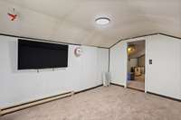 Upstairs bedroom opens to a large open space upstairs