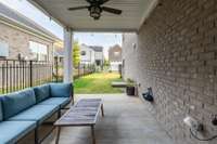 Straight shot to the back of the fenced yard so you can chill while the pups play supervised