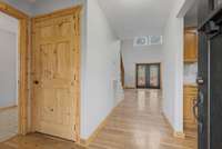 Inside you'll find the warmth of knotty pine throughout in the doors and trim