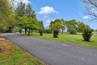 View of the extra lot between the home and the Country Club, no neighbor to the right and a large greenspace between the home and the neighbor on the left!