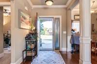 Front foyer leads into living area.