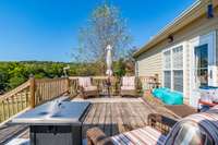 Check out the view! Gas grill stays.