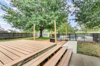 Back Deck and fire pit area