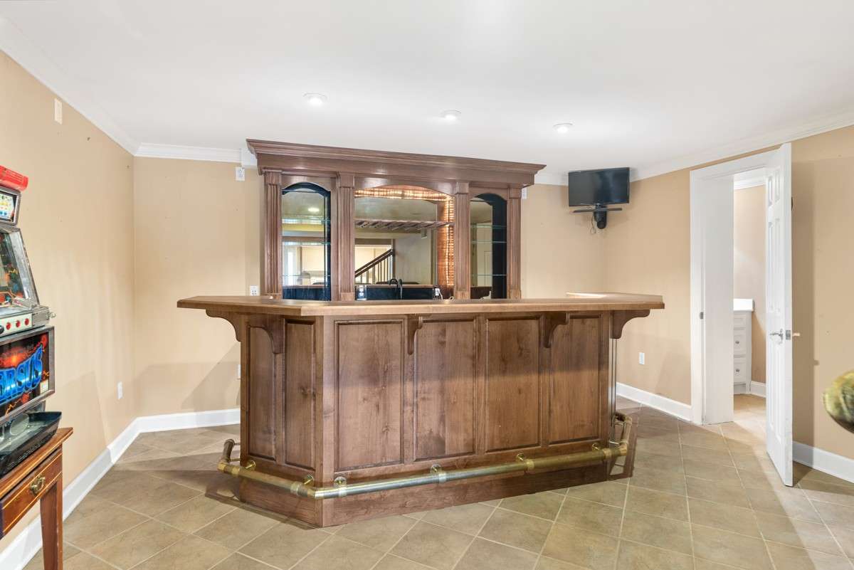 Access to the powder room to the right