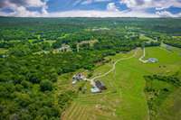 View of the whole property and rolling hills!