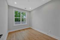 There are three bedrooms upstairs.