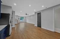 Another look across the open living spaces from the kitchen.