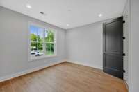 The bedrooms are all filled with natural light.