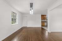 Here is another view of the dining room peeking into the kitchen...