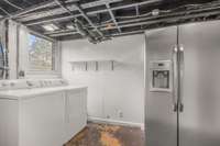 Laundry room fridge remains as well...