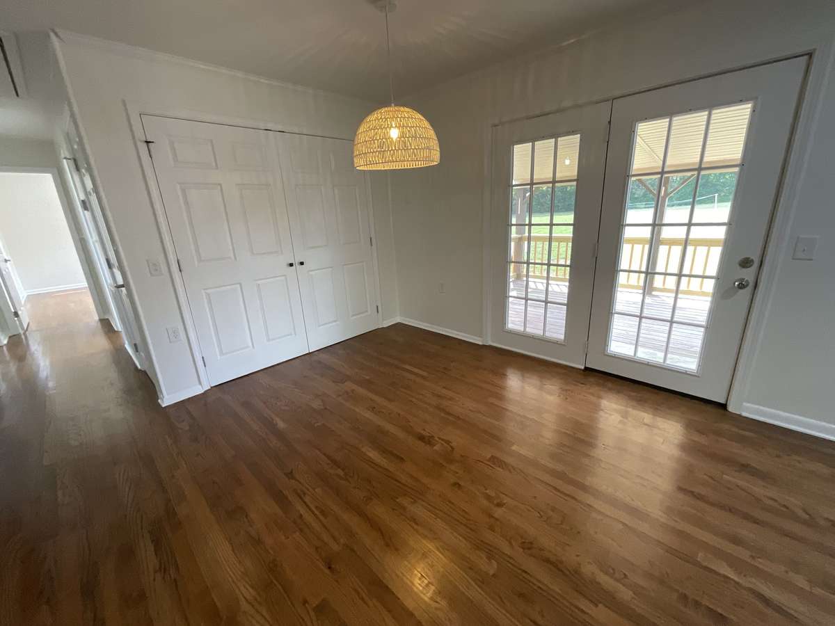 Laundry is located behind the double doors