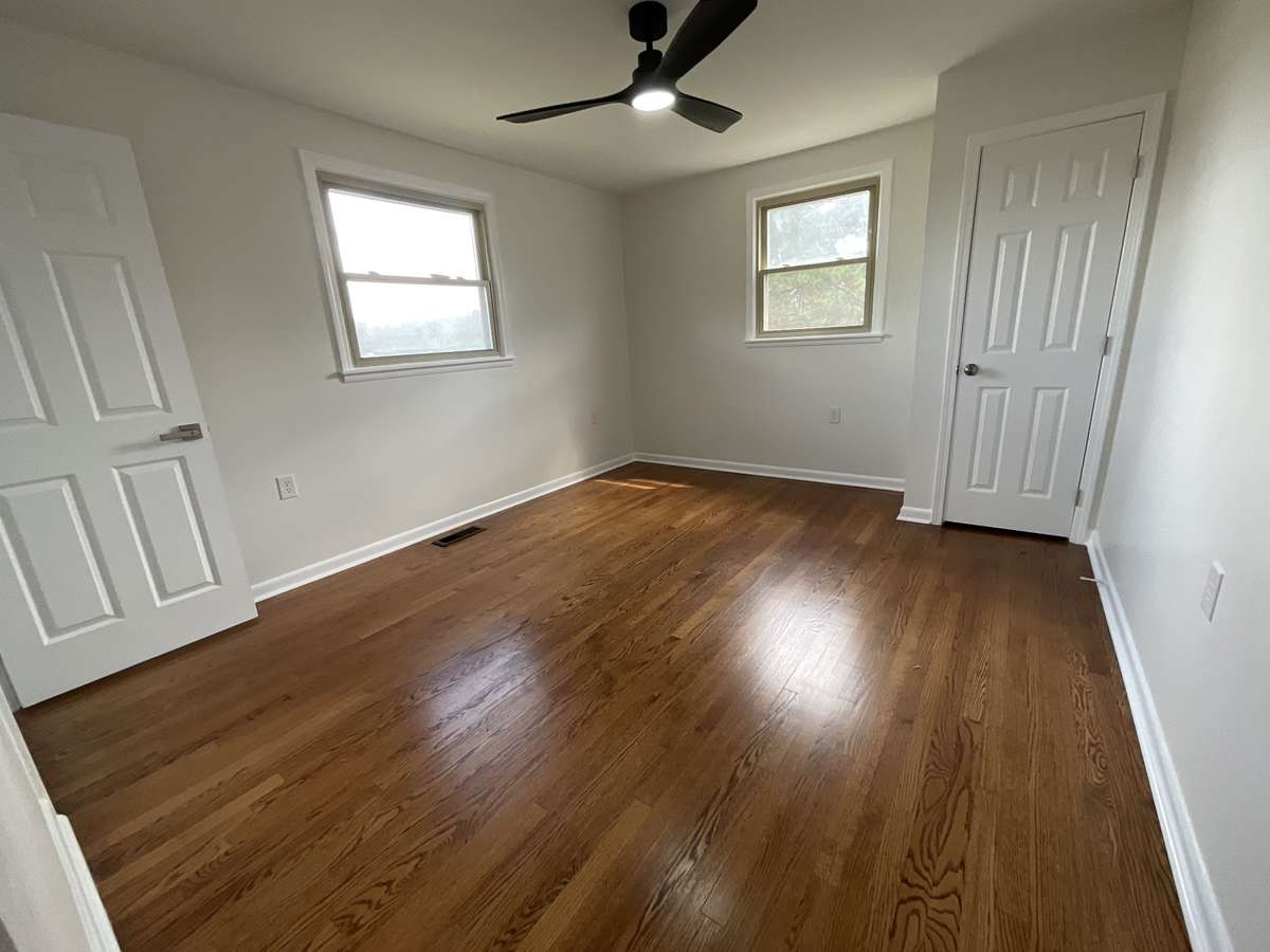this is the primary bedroom as you can see this home has NO carpet.