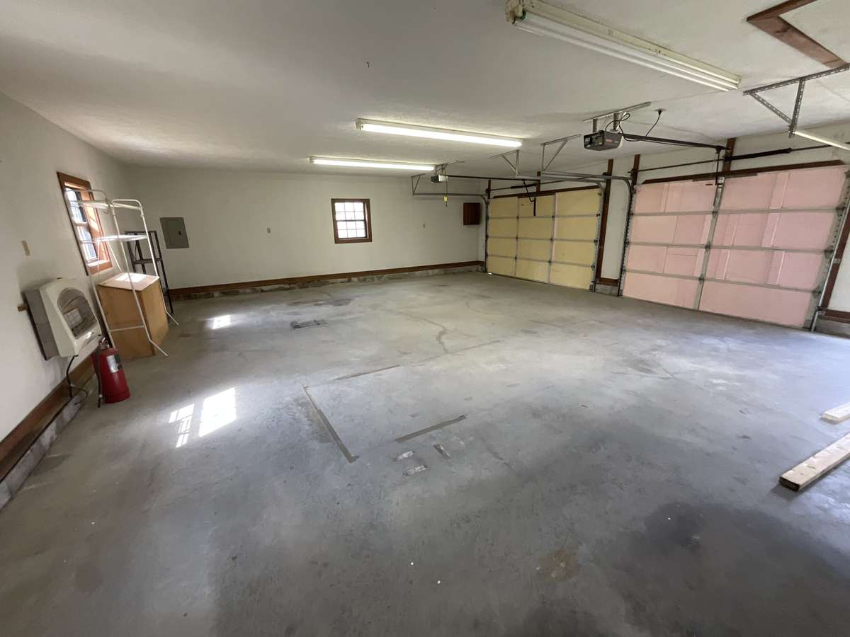 The garage doors has insulation added for energy savings