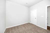 Bedroom- Carpet, recessed lighting