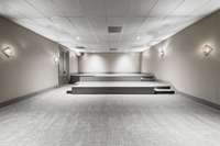 The media room is an alternative recording studio due to the acoustics.