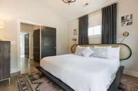 The primary suite is spacious enough for all your furniture.