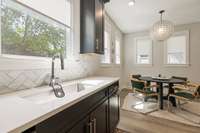 The single bay sink makes cleaning and cooking a breeze.