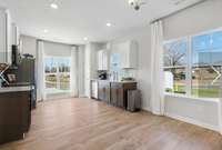 These photos are of a previously built PEARL Townhome. This is the same floor plan that is being built on Lot 007  in Trotwood of Columbia  for this listing. These pictures are an excellent reprsentation of the howm. Colors and finishes may vari.