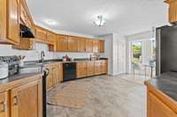 Huge kitchen with a pantry and lots of cabinets!