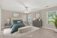 Primary Suite virtually staged